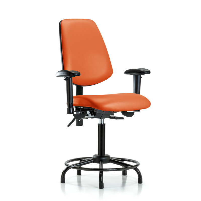 Fauteuil de dessin ergonomique Elyssa, Patins, Inclus, Orange