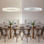 Lustre rond moderne en albâtre de 30 po pour salon Dia
