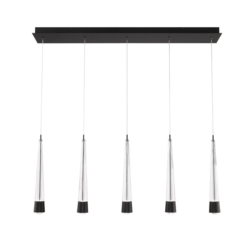 Quill Linear Multi-Light 4-CCT Pendant, Black