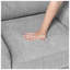 Fauteuil d'appoint contemporain en chenille grise avec coussins réversibles et coussin décoratif-134651248