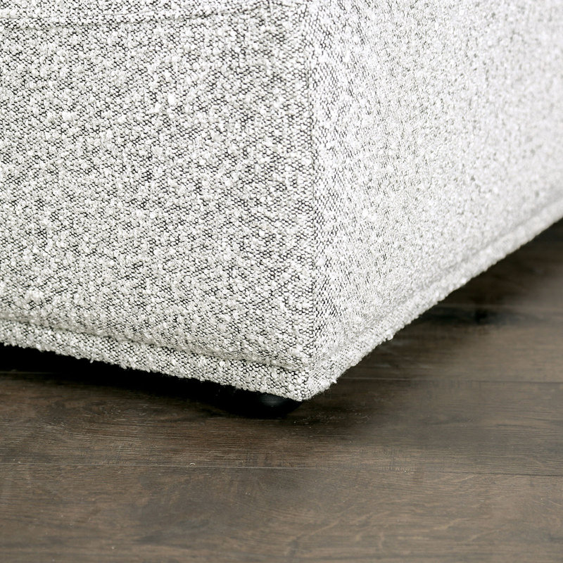 Fauteuil sans accoudoir extensible de 37 po Aukeem, Boucle gris