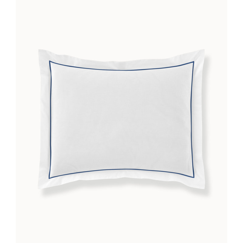 Boutique Percale Sham, Standard/Twin, White/Platinum