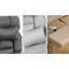 Fauteuil de travail inclinable 155 avec cuir souple beige, dossier haut