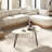 Elton 39.3" Oval Coffee Table with 3 Solid Iron Legs For Living Room，Office-1540132815