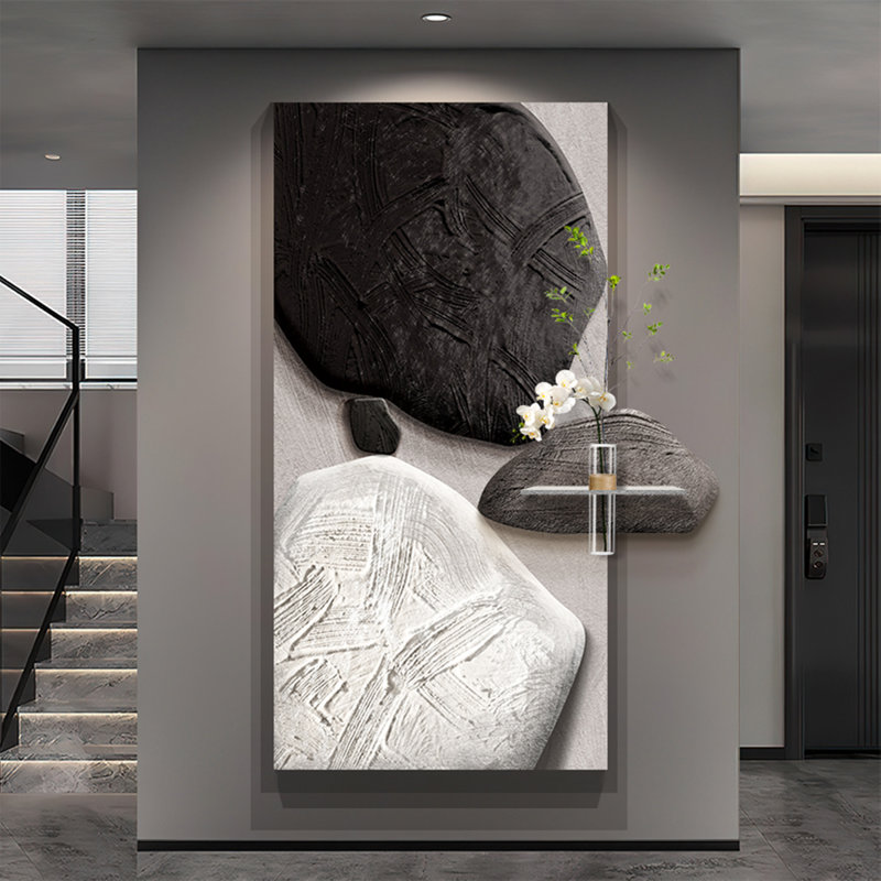 Pierre vient à la vie - plante grès verte hydroponique, H 59,06 po x l 39,37 po x P 1,38 po, Noir / gris / blanc / vert