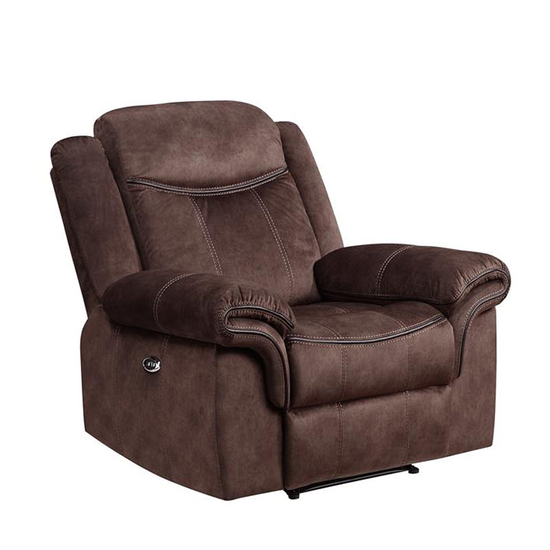 Fauteuil inclinable électrique JIMNY Domino, Café, Manuel - Bouton-poussoir