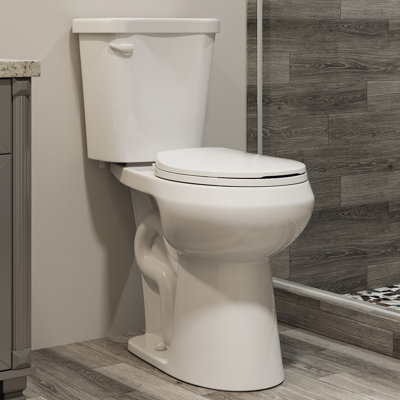 Toilette ronde au sol deux pièces de 21 po de hauteur et siège confortable (siège inclus)