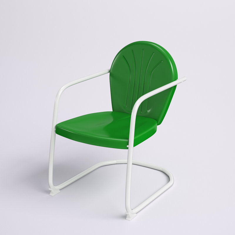 Fauteuil de patio Burley, Vert Kelly lustré