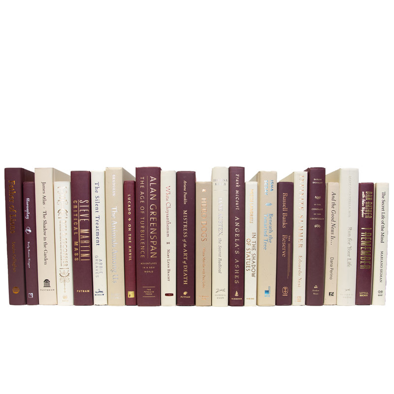 Livres décoratifs - Livres Cabernet - Livres rouges au pied