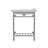 Fireclay Rectangular Console Bathroom Sink with Overflow-49500061-119116969