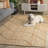 Natural Fiber Handloom Jute Geometric Rug-2124708025
