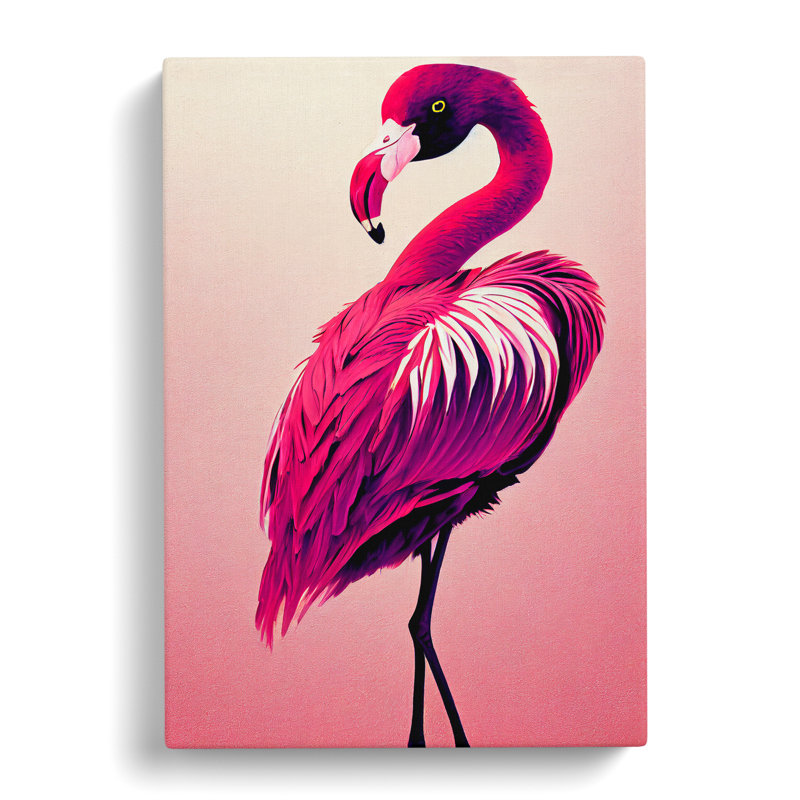 XC1022-2395X Handsome Flamingo - Wrapped Canvas Print, 76cm H x 50cm W x 3cm D