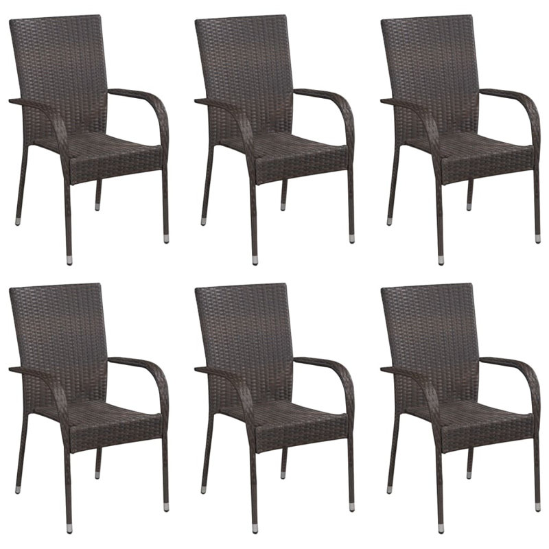 Alirra Stacking Patio Dining Armchair, Brown