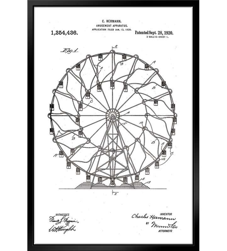 Grande roue brevetée - sur, H 28 po x l 22 po x P 2 po