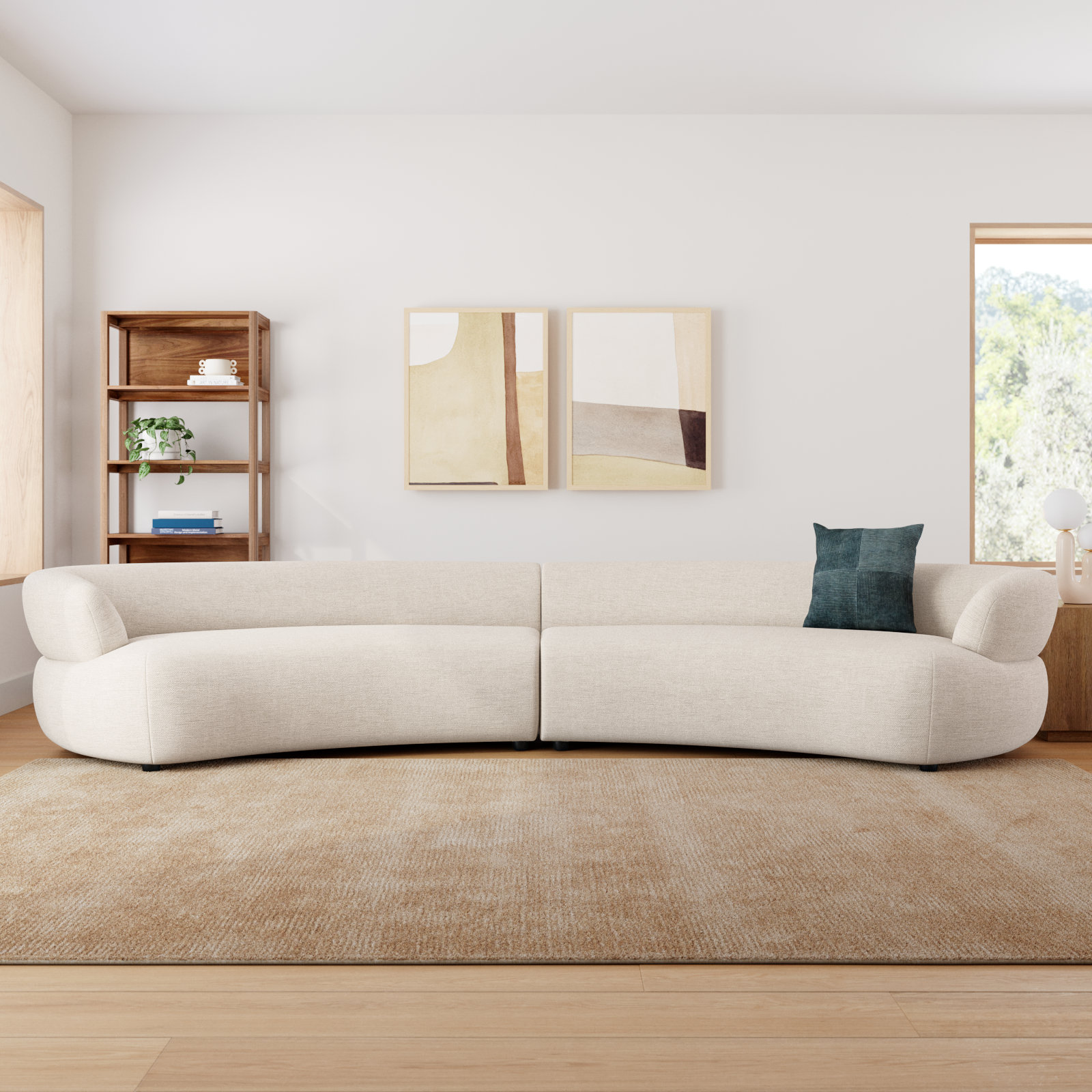 Athens 2 - Piece Upholstered Sofa, Nomad Snow Polyester Blend