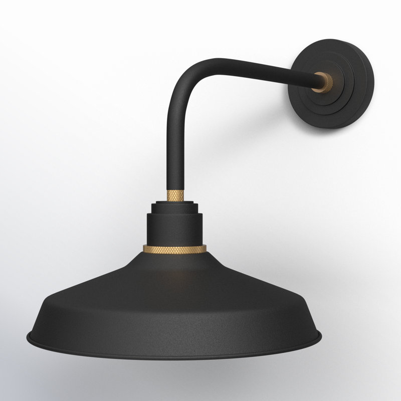 Foundry Wall Mount Outdoor Barn Light, Textured Black, 18" H x 16" W x 25.75" D