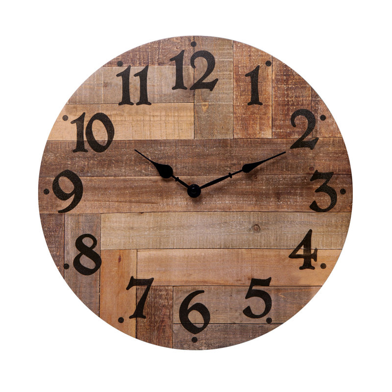 Milliner Manufactured Wood Wall Clock, Large