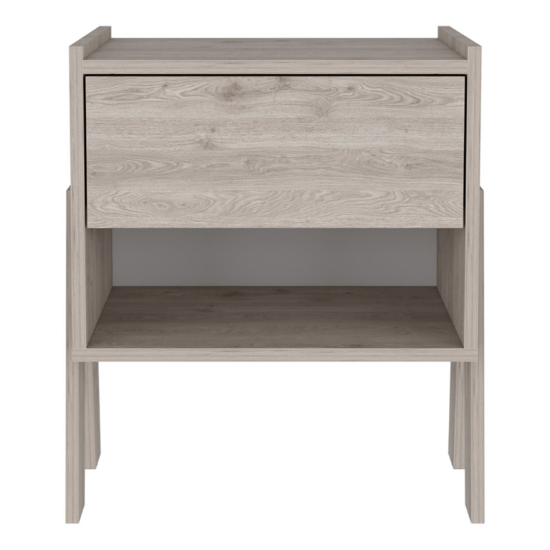 Table de chevet de style contemporain, Gris