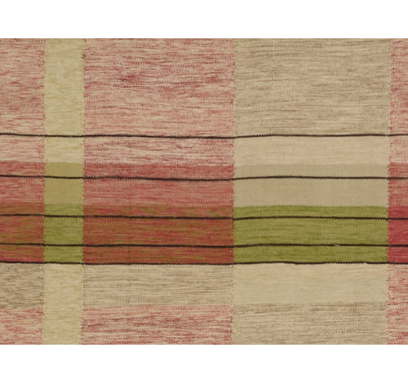 Plaid Area Rug in Brown/Red