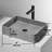 Segovia Gothic 16" L x 12" W x 4" H Gray Handmade Rectangular Vessel Bathroom Sink
