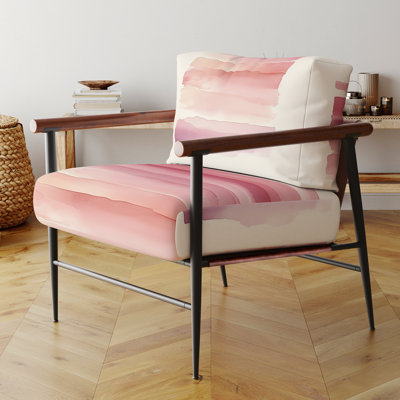 Chaise d'appoint abstraite minimaliste - Blush Horizon Lines II