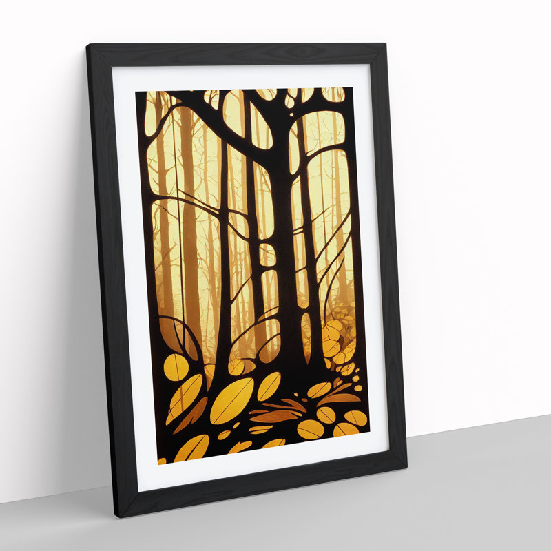 Forest Floor - Wall Art, Black Framed, 64cm H x 46cm W x 2cm D