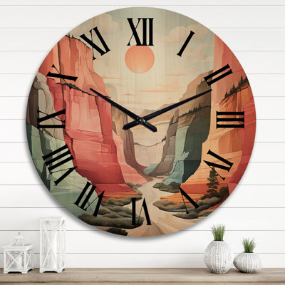 Très grande horloge murale Canyon