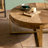 Retro Solid Wood Round Coffee Table