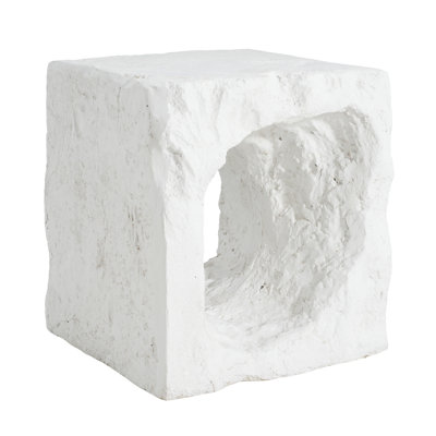 Outdoor Patio Karst Cave Inspired MGO Side Table, White | Gift Idea
