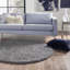 Tapis à poil long gris graphite Lanzilotta-482059579