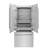 ZLINE 36 in. 19.6 cu. ft. French Door Built-In Bottom Freezer Refrigerator with Water Dispenser and Ice Maker in Satin Stainless Steel-89829473-89829472