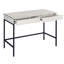 Bureau pour un travail de bureau efficace - 2 tiroirs, mobilier naturel et noir avec tiroirs