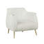 Chaise d'appoint luxueuse rembourrée avec pieds en métal doré Boucle, élégante et confortable pour les intérieurs modernes