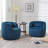 34" Wide Velvet Upholstered Swivel Armchair (set Of 2)-466167818