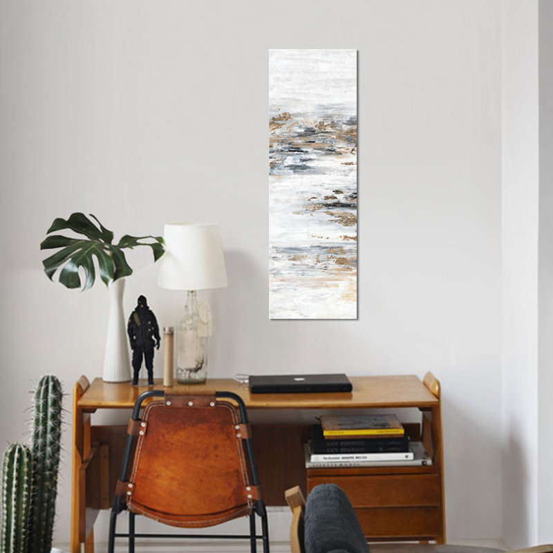 " Memory II Rectangle " by Isabelle Z, 36" H x 12" W x 1.5" D, Black Framed