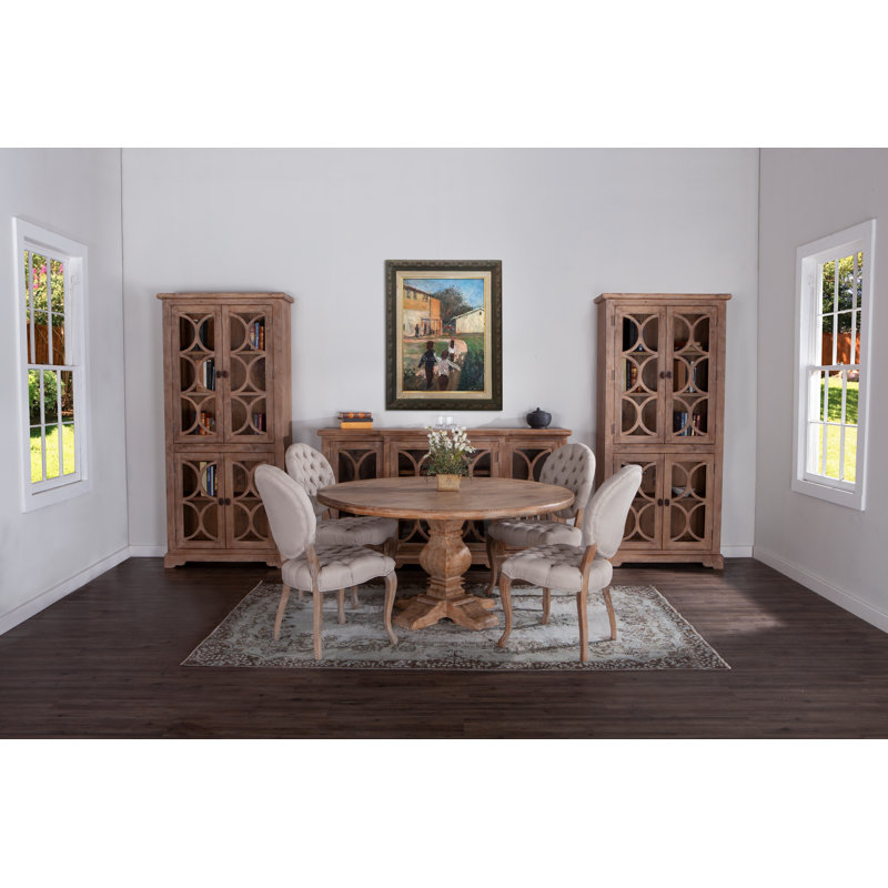 Lyons Round Solid Wood Dining Table, 60" W x 60" L