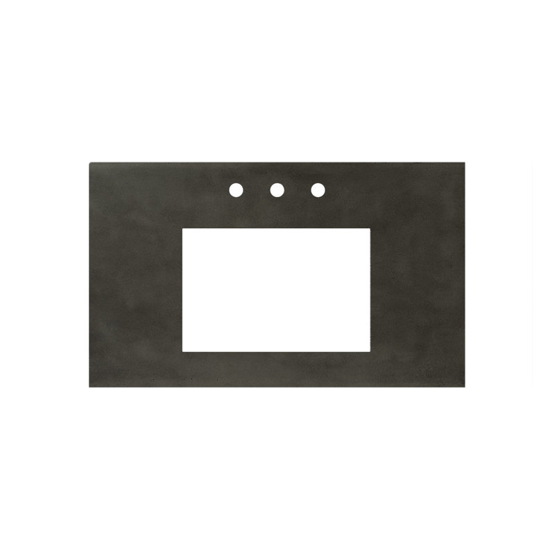 NativeStone 36.5" Single Bathroom Vanity Top, Slate, 8" Centers