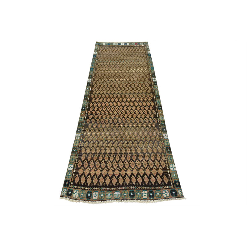 Tapis unique brun de 3 pi 6 po x 8 pi 10 po