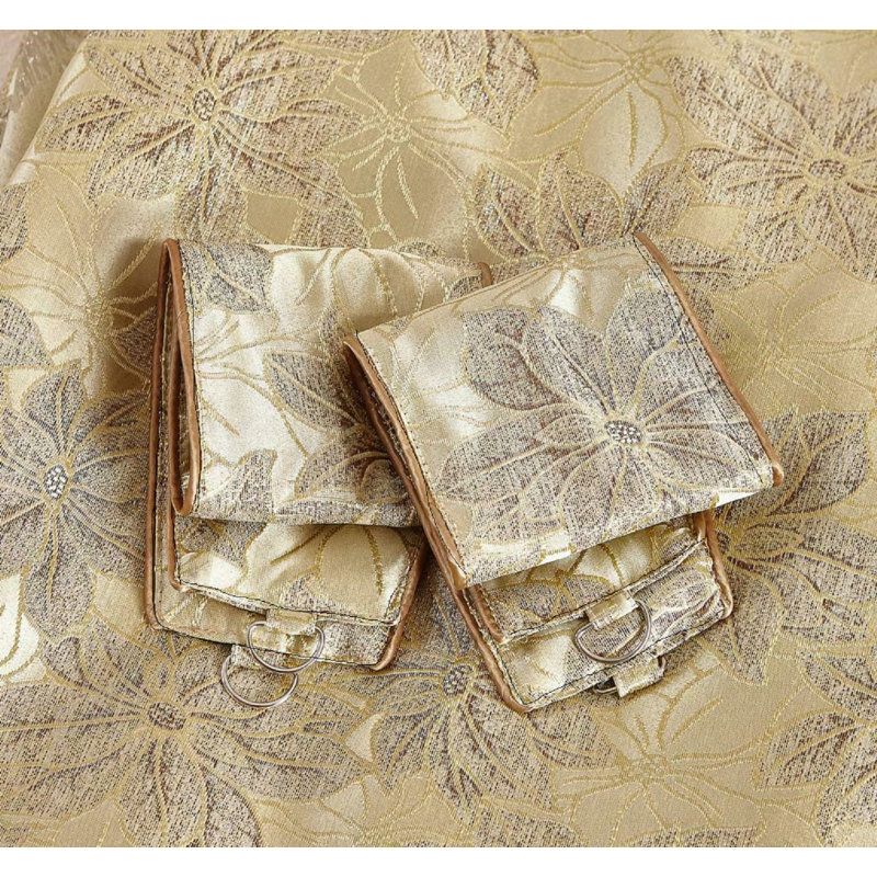 Pedoulas Room Darkening Curtain Pair, Gold, 228cm Width x 274cm Drop