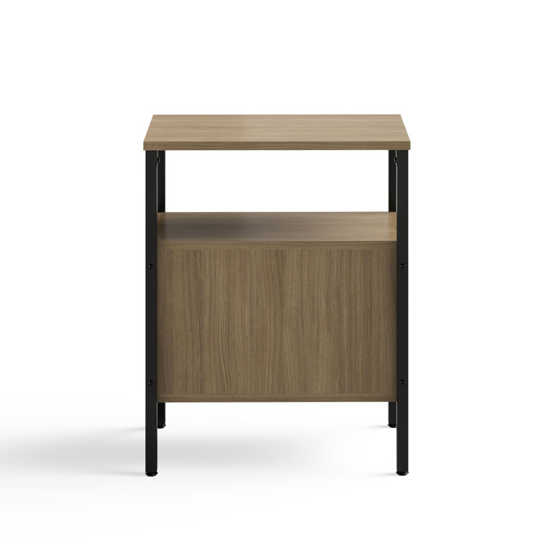 Neowalnut Laminate 23.5'' Home Office Storage Unit with Steel Legs