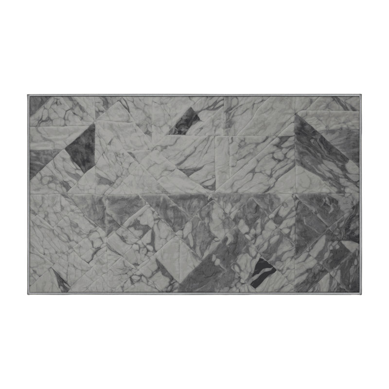 Machine Washable Brown Area Rug, Rectangle 4' x 6'