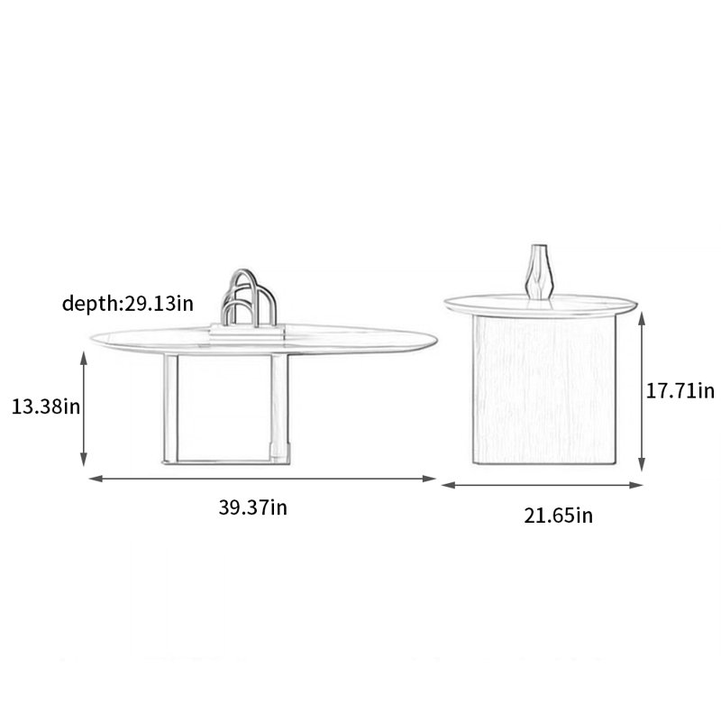 Table basse légère et luxueuse