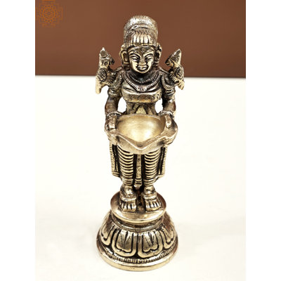 Décoration d'intérieur 4 "Deeplakshmi avec perroquets sur l'épaule
