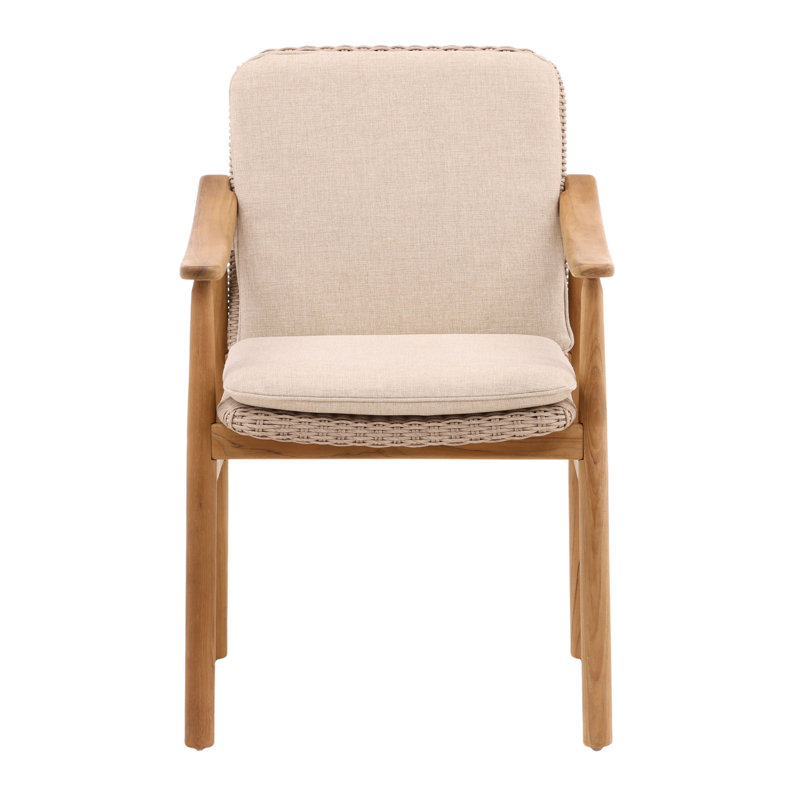Wembley Olefin Fabric Outdoor Dining Chair, Beige (Set of 2)