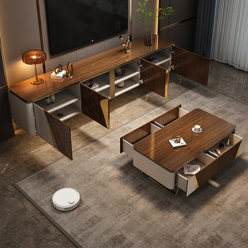 Modern style TV stand with coffee table
