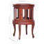 Table de bout en verre massif et acajou-994247739