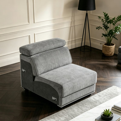 Fauteuil sans accoudoirs moderne en tissu Aarunya