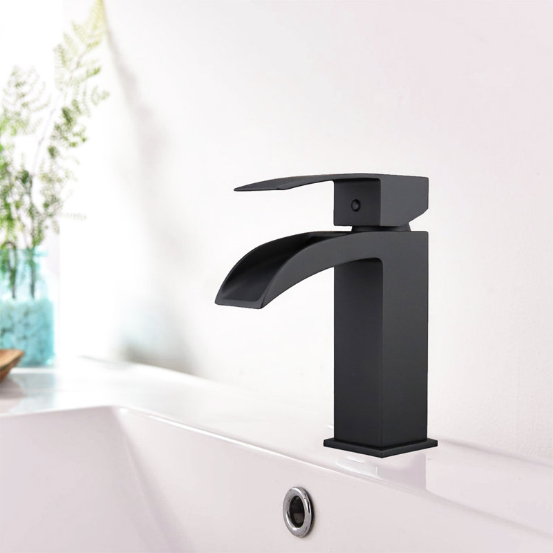 Robinet de salle de bain à un trou, Noir mat