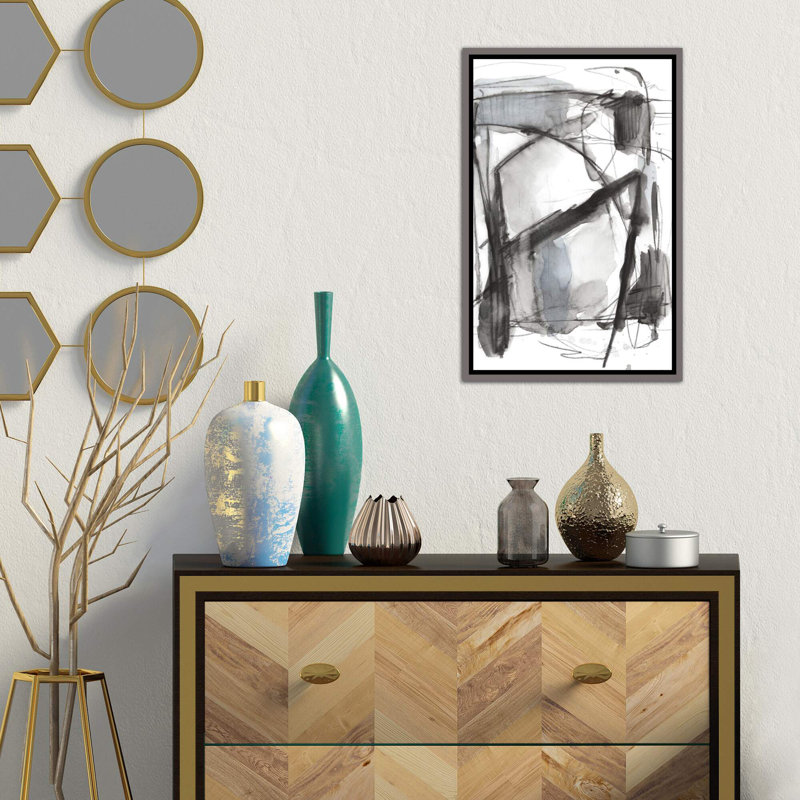 « busyy ii » par éthan harper-reproduction d’art, Toile encadrée de bois rustique foncé, H 26 po x l 18 po x 1,5 po