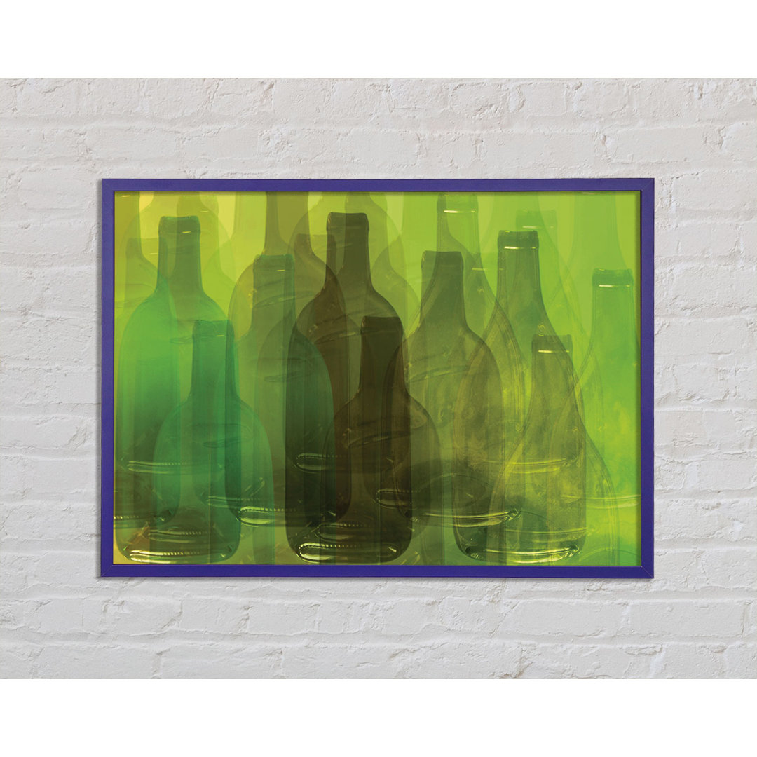 Just Wine Bottles - Einzelne Bilderrahmen Kunstdrucke